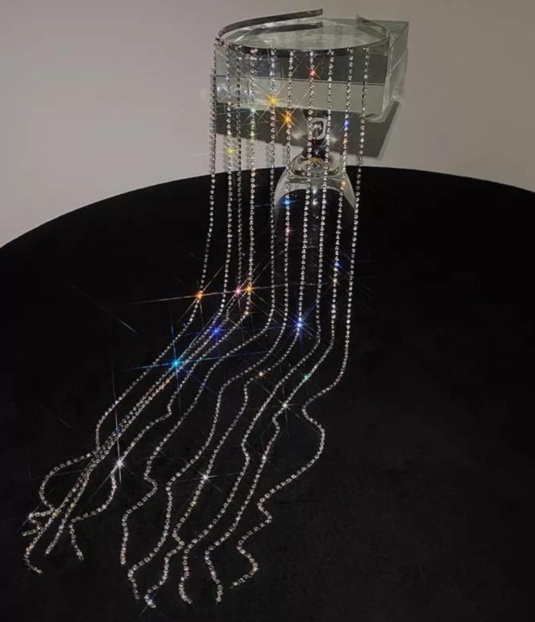 ✨ Sparkly Crystal Beaded Hair Strands – Clip-In Rhinestone Hair Accessory for Girls & Women ✨