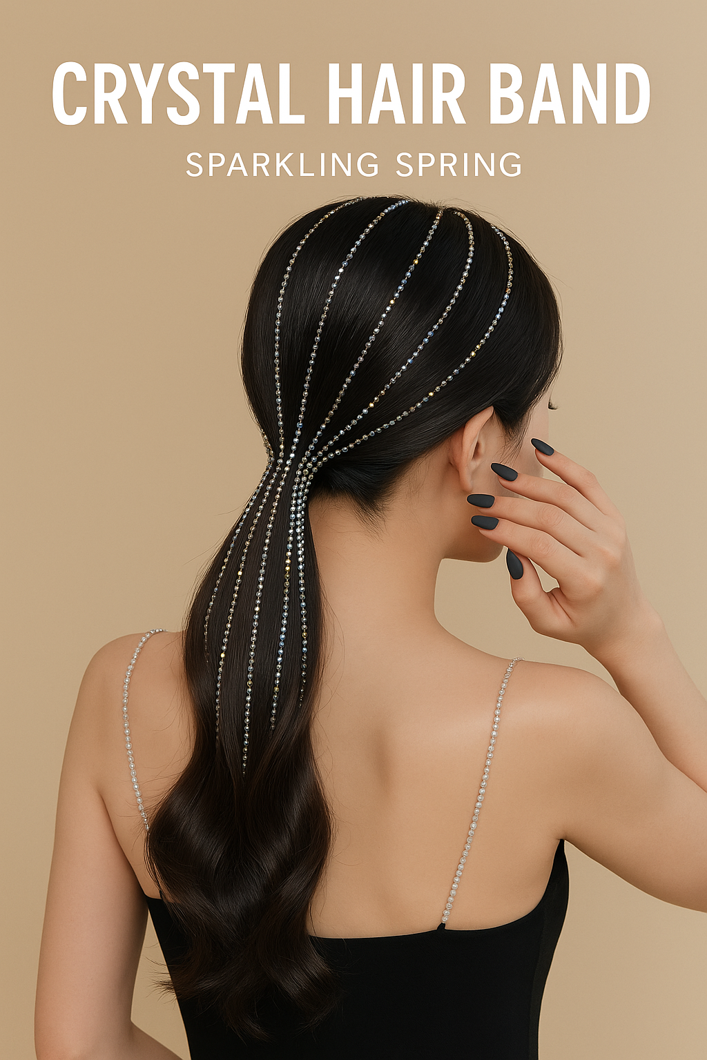 ✨ Sparkly Crystal Beaded Hair Strands – Clip-In Rhinestone Hair Accessory for Girls & Women ✨